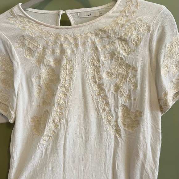 Hazel, Blouse, Beatiful Decorative Stiching Cre Blouse - Picture 1 of 4